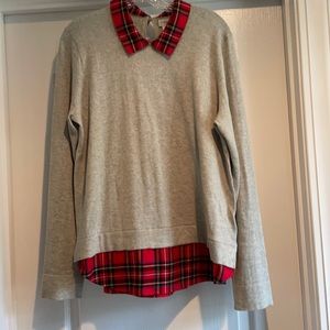 J. Crew Knit with Plaid